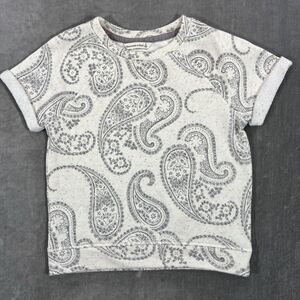 Abercrombie & Fitch Womens Small Cream‎ Gray Terry Cloth Shirt